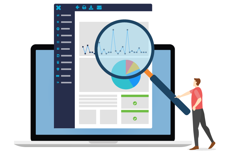 laptop with IndigoReports software