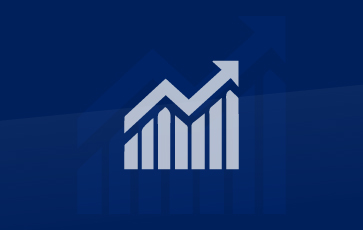 Finance Surveillance White Icon Showing A Chart With Upward Trend