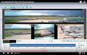 airport surveillance systems in action screen capture image of Birmingham airport